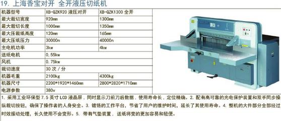 苏州销售香宝对开全开液压切纸机图片|苏州销售香宝对开全开液压切纸机样板图|苏州销售香宝对开全开液压切纸机-上海南融机电设备